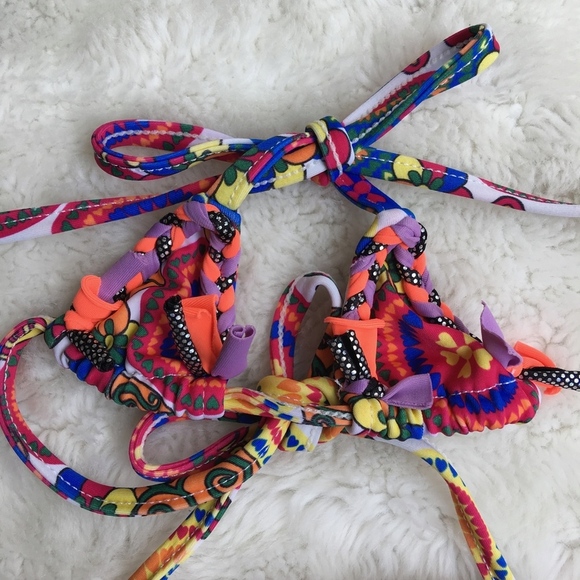 Girls Tiny Triangle Bikini Size 4 - Picture 3 of 7